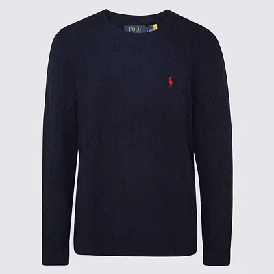 Polo Ralph Lauren Wool Blend Blue Sweater In Blue