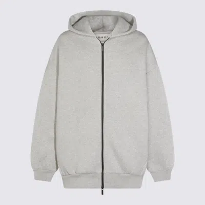 Fear Of God Grey Cotton Blend Zip Hoodie In Multi