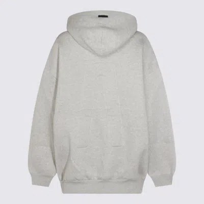 Fear Of God Grey Cotton Blend Zip Hoodie In Multi
