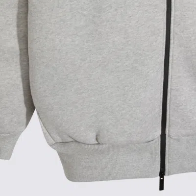 Fear Of God Grey Cotton Blend Zip Hoodie In Multi