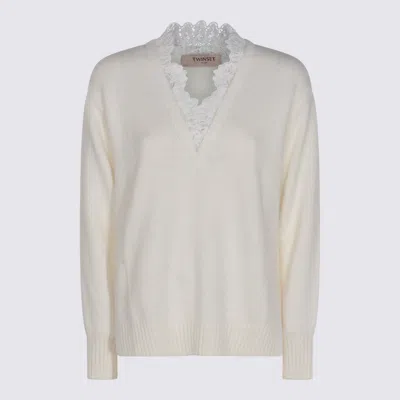 Twinset Suéter Cuello Redondo - Blanco In Multi