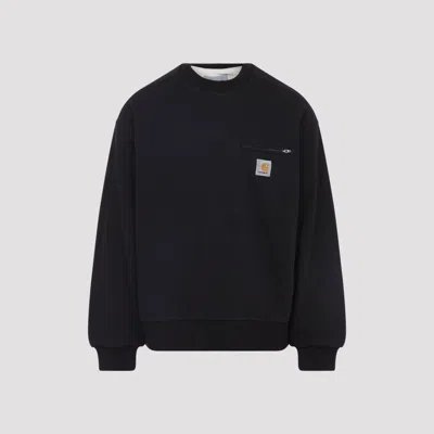 Carhartt Detroit Cotton Blend Sweatshirt In Black