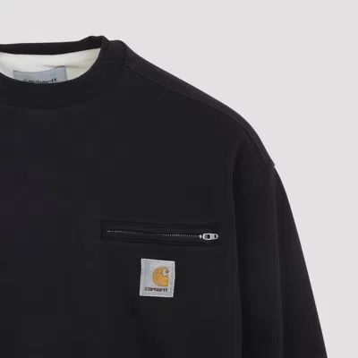 Carhartt Detroit Cotton Blend Sweatshirt In Black