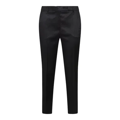 Incotex Relaxed Trousers With Satin Finish And Pockets In Black