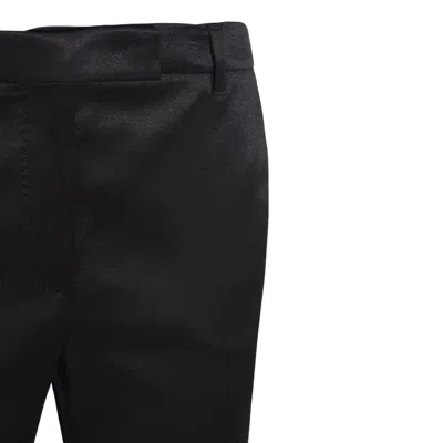 Incotex Relaxed Trousers With Satin Finish And Pockets In Black