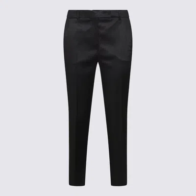 Incotex Relaxed Trousers With Satin Finish And Pockets In Black