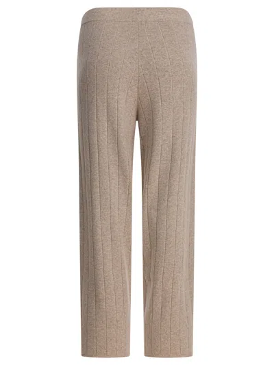 Max Mara Pure Trousers Beige In Neutral