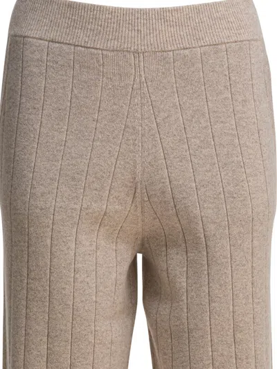 Max Mara Pure Trousers Beige In Neutral