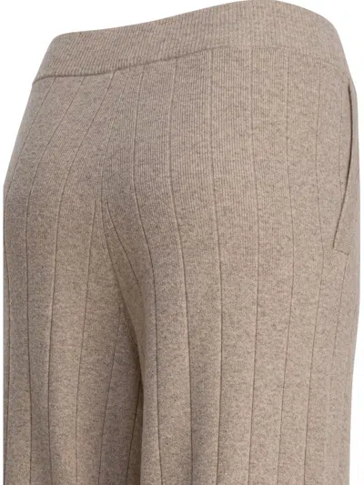 Max Mara Pure Trousers Beige In Neutral