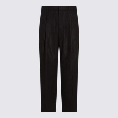 Nn07 Trousers Brown Stripe In Black