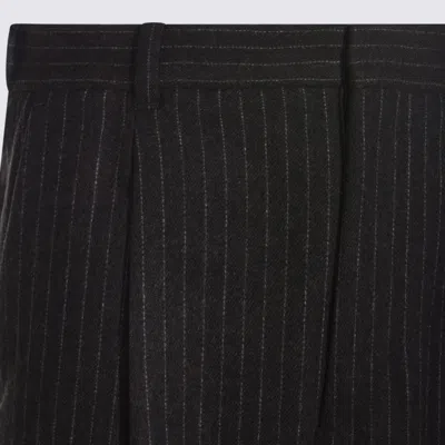 Nn07 Trousers Brown Stripe In Black