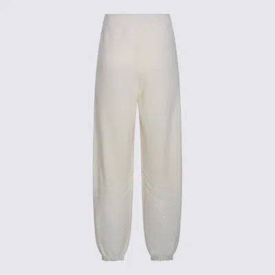 Fabiana Filippi Relaxed Trousers With Glitter And Cuffs In Neutral
