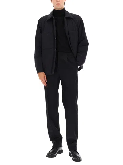 Laminar Boxy Minimalist Black Jacket With Classic Collar In Black
