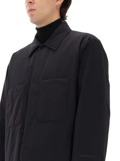 Laminar Boxy Minimalist Black Jacket With Classic Collar In Black