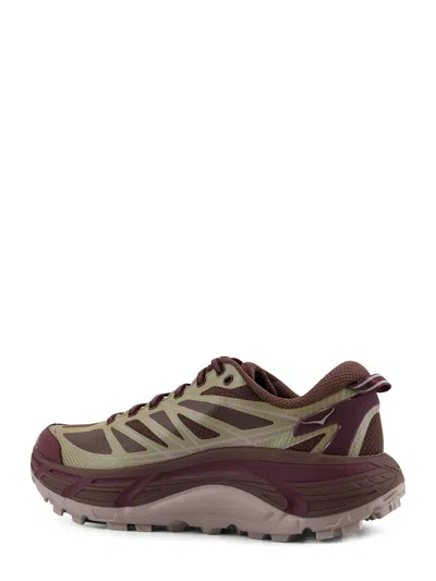 Hoka U Mafate Speed 2 Mesh And Rubber Sneakers In Burgundy