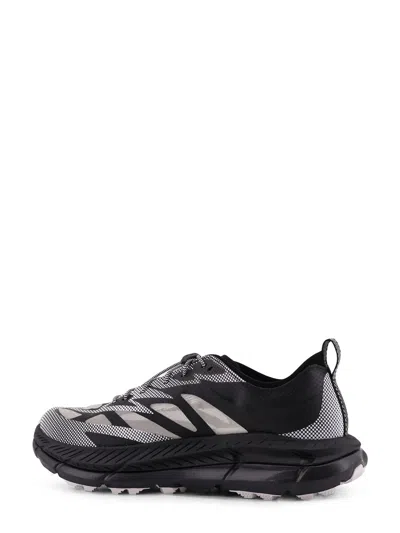 Hoka Mafate Speed 4 Lite Black Low Top Sneakers With Mesh Panels In Tech Fabric Unisex In Black