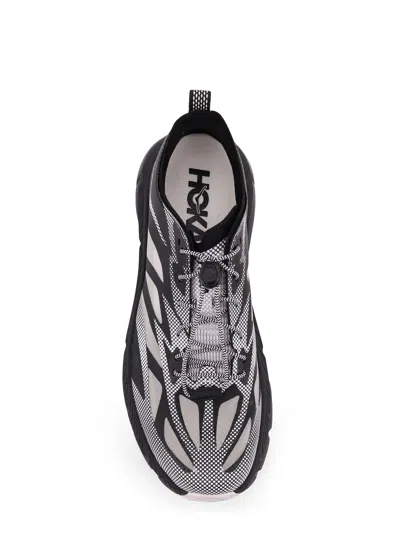 Hoka Mafate Speed 4 Lite Black Low Top Sneakers With Mesh Panels In Tech Fabric Unisex In Black