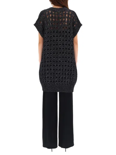 Herno Women Vest With Perforated Workmanship In Black