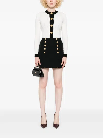 Balmain Virgin Wool Skirt In Black