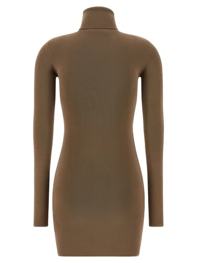 Entire Studios Viscose Dress Dresses Beige In Brown