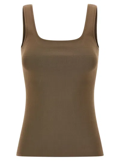 Entire Studios Viscose Top Tops Beige In Brown