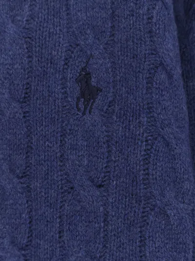 Polo Ralph Lauren Wool And Cashmere Cable Knit Sweater In Blue