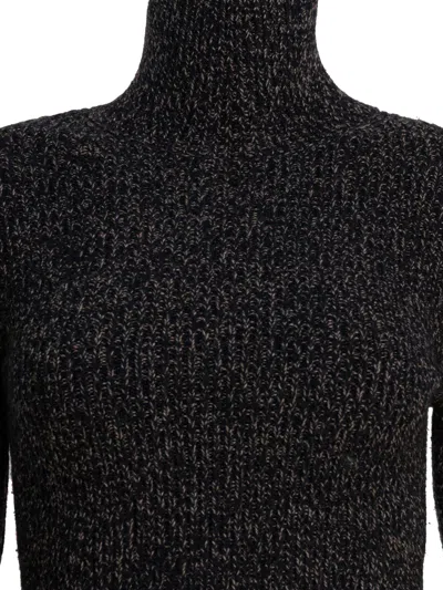 Max Mara Wool And Cashmere Mouliné Turtleneck In Blue