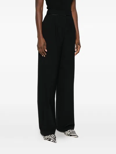 Forte Forte High Waist Wide Leg Trousers With Pockets In Black