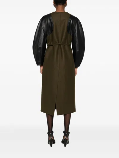 Fendi Wool Coat In Green
