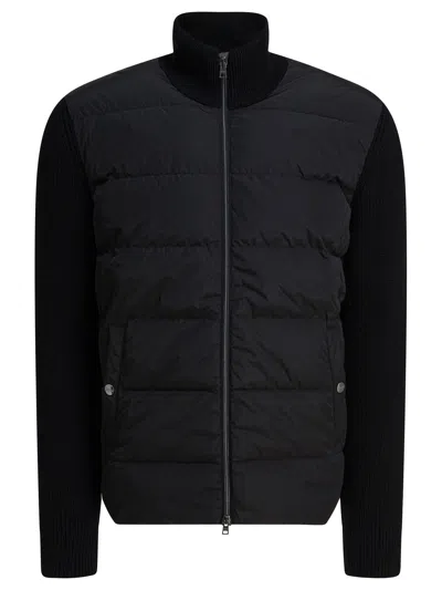 Herno Wool Down Jacket Comforter Jackets And Coats Black In Black