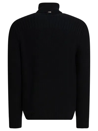 Herno Wool Down Jacket Comforter Jackets And Coats Black In Black