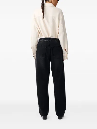 Studio Nicholson Long Sleeve Wool Shirt With Button Cuffs In White