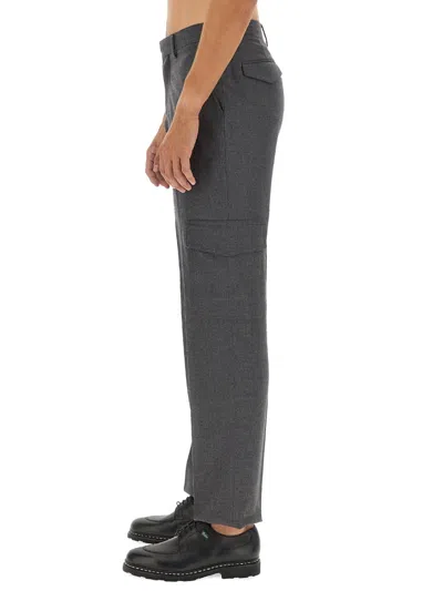 Lardini Trousers Wool Multiple Pockets In Gray