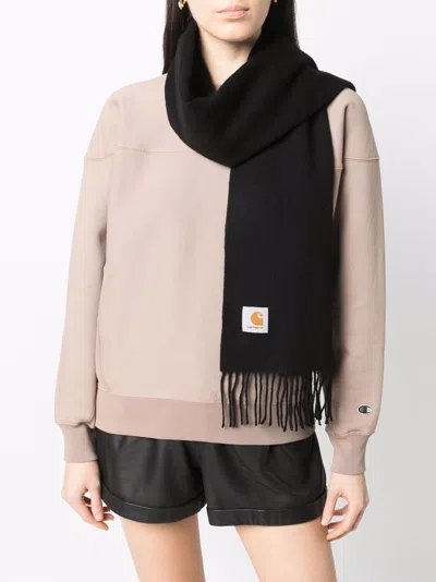 Carhartt Wip Main Wool Scarf In Black