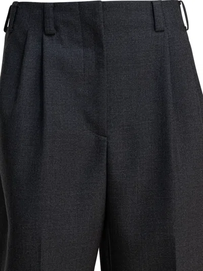 Givenchy Wool Tailored Pants Trousers Grey In Black