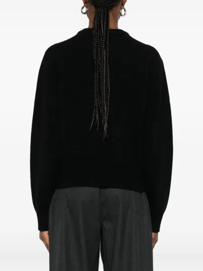 Dunst Wool V-necked Sweater In Black
