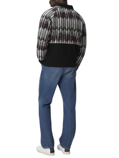 Missoni Bomberjacke Mit Zickzack-einsatz Aus Wollmischung In Multi