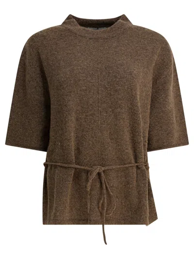 Umarmung Wool-blend Crew-neck Sweater Knitwear Brown In Brown