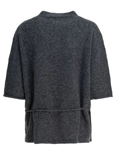 Umarmung Wool-blend Crew-neck Sweater Knitwear Grey In Blue