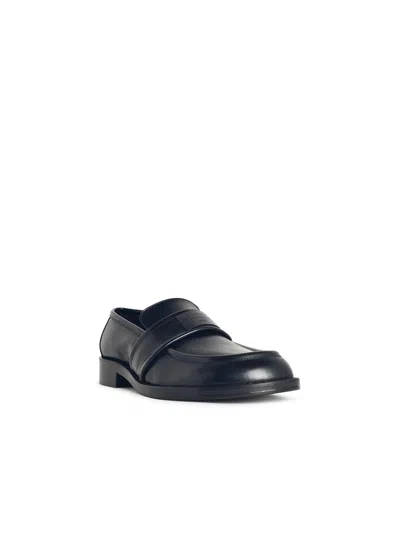 Acne Studios Black Vintage Leather Loafers In Black