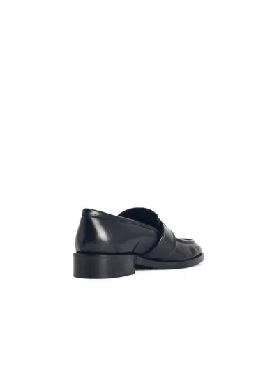 Acne Studios Black Vintage Leather Loafers In Black