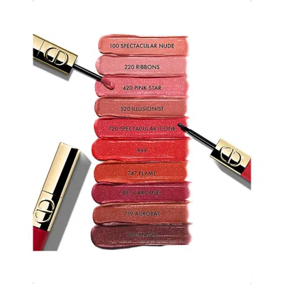 Dior 747 Flame Rouge  Limited Edition Sequin Liquid Duo In Red