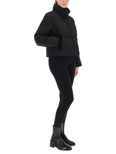 Canada Goose Cropped Black Jacket In Black