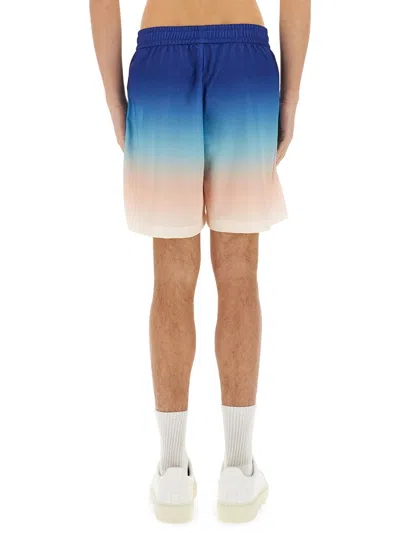 Casablanca Gradient Football Shorts In Blue