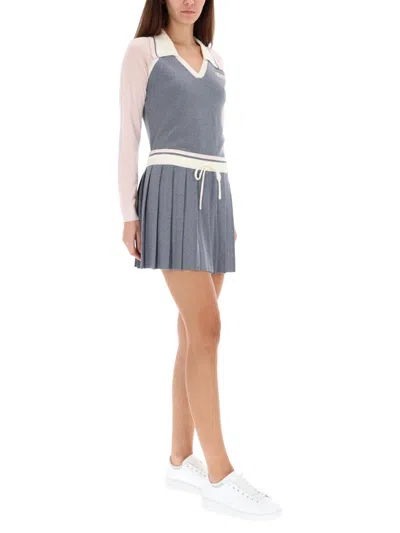 Casablanca Tennis Skirt In Silver