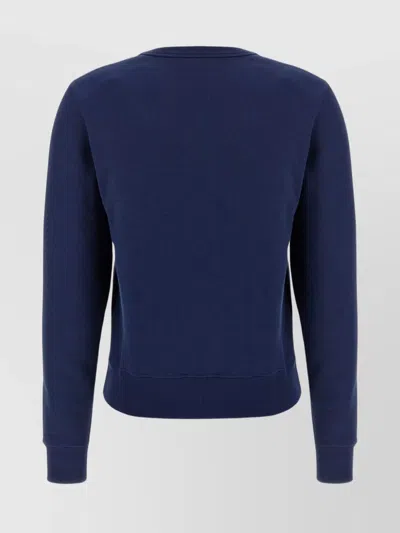 Valentino 'chez ' Crew Neck Sweatshirt In Blue