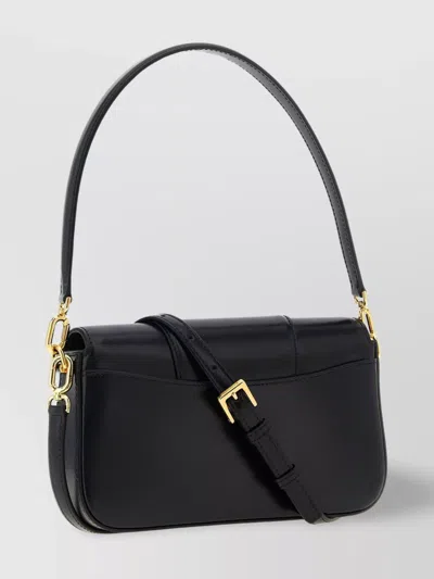 Balenciaga Small Hourglass Magnetic-closure Shoulder Bag In Black