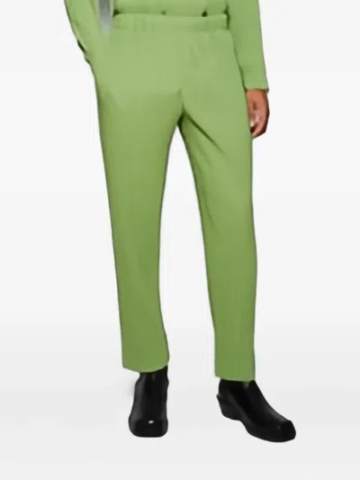 Issey Miyake Quartz Green Tailored Pleats 1 Trousers In Green