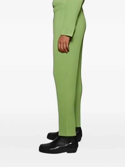 Issey Miyake Quartz Green Tailored Pleats 1 Trousers In Green