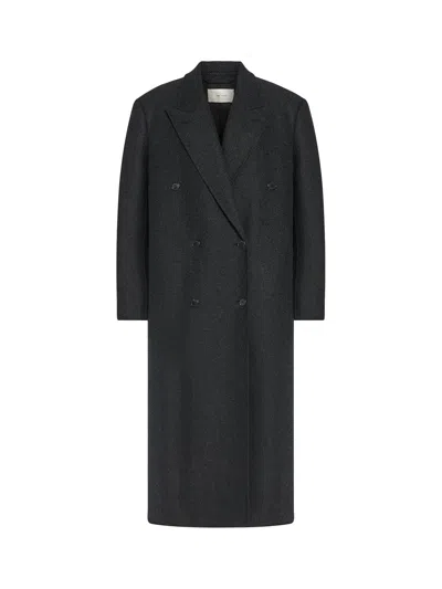 The Row Hariet Coat In Virgin Wool And Cashmere In Black